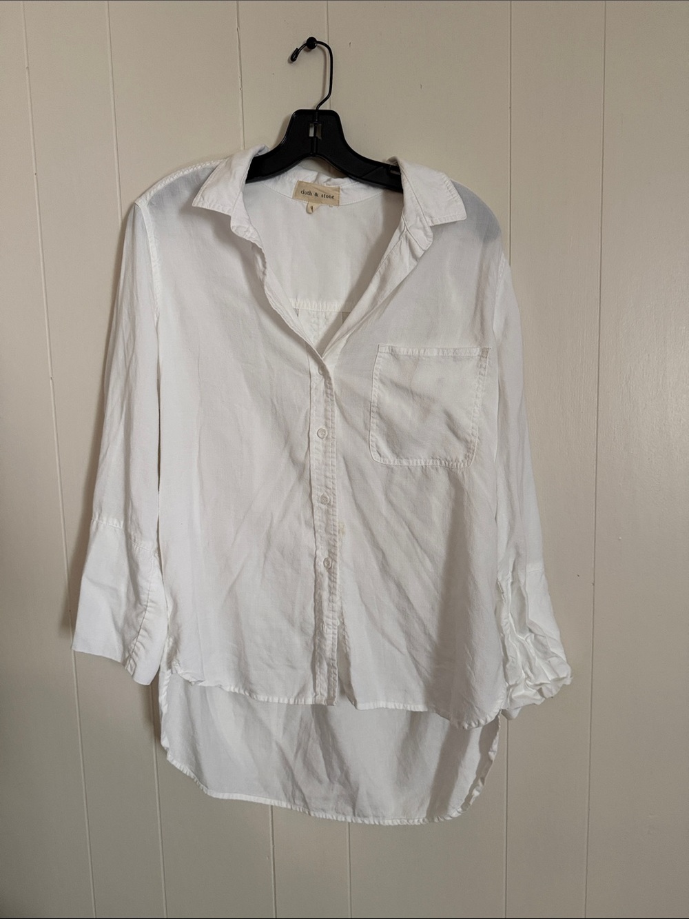 cloth & stone White Button-Up Shirt